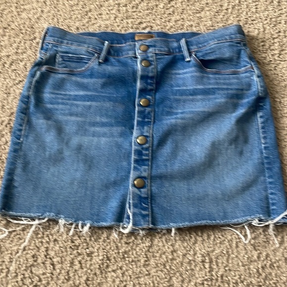 MOTHER The Snap Down Mini Skirt in
Heart of Glass - Picture 3 of 10